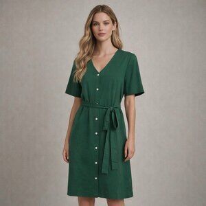 modcloth green velvet dress Green Velvet Dress Modcloth L (12-14) New